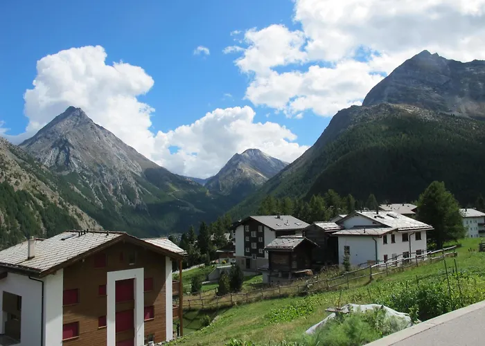 公寓 Appartementhaus Venetz Saas107 Ruhige Lage Direkt An Skibushaltestelle 萨斯费